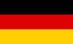 Bandiera della Germania con colori nero rosso e giallo a strisce orizzontali