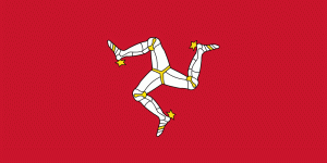Flag of Isle of Man with Trinacria