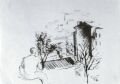 Ugo Cara' - Paesaggio - 1947
