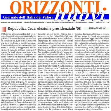 Articolo su Presidenziali 2008 in Repubblica Ceca