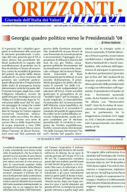 Articolo su quadro politico 2007 in Georgia