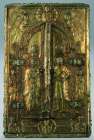 Reliquiario con frammento dell'Arca di Noè realizzato nel 1698 in argento dorato di cm 26x51x6 presso il Museo catolicosale di Echmiadzin