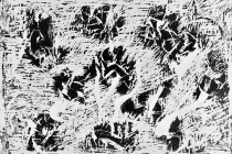 Opera di Silvio Balestra denominata residui labirintici 1 nel ciclo Monocromi Charta realizzata nel 2012 con incisioni su stampa fotografica Diasec Dibond 4mm di cm. 40x60, in edizione unica