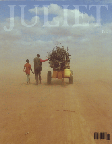 Copertina della rivista d'arte Juliet di aprile 2019