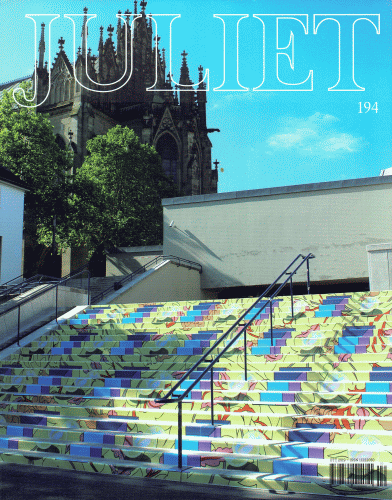 Copertina della rivista d'arte Juliet di ottobre 2019