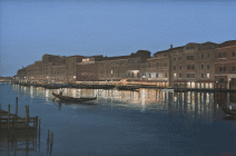 Dipinto a olio su tela di cm.40x60 denominato Sera sul mare realizzato da Fabio Colussi nel 2015