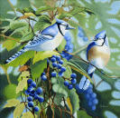 Opera di Federico Bossi denominata Ghiandaie