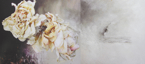 Opera in tecnica mista di cm.180x80 denomiata Blumen 4 realizzata nel 2014 da Femi Vilardo