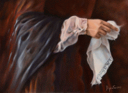 Dipinto a olio su tela di cm.50x40 denominato Atmosfere antiche realizzato da Gabriella Dipietro nel 2014