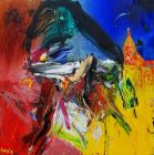 Dipinto a olio su tela di cm.120x120 denominato Bagan realizzato da Gianni Borta nel 2010