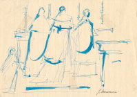 Festa del patrono, disegno di Gino Macconi