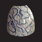 Opera in terraglia e ossidi di cm.32x35x18 denominata Vaso schiuma del mare realizzata da Katia Brugnolo nel 2017