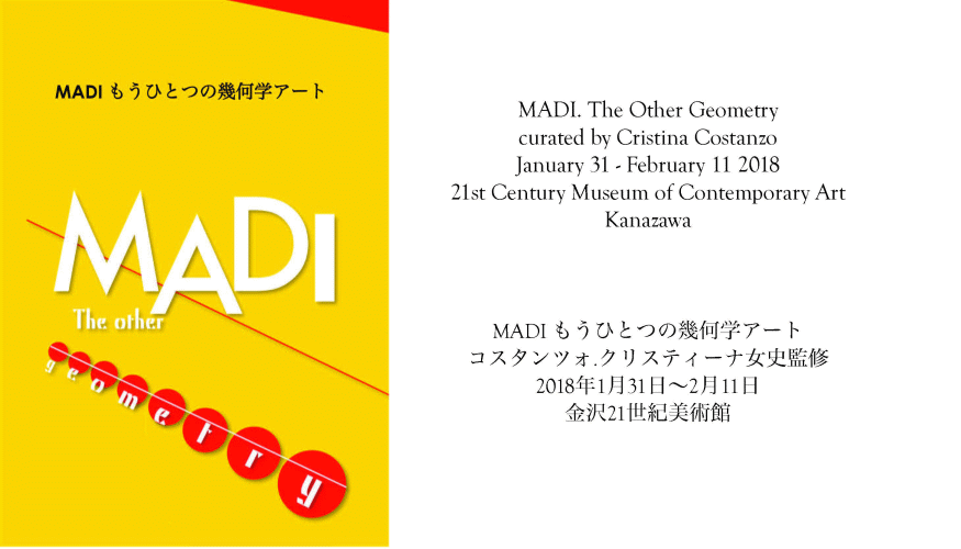 Locandina della mostra MADI MAterialismo DIalettico The Other Geometry