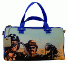 Dipinto del 2013 realizzato da Lucia Sarto denominato Bauletto Easy rider incorniciata da vernice