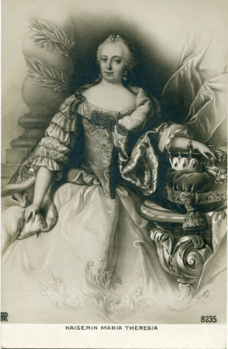 Cartolina dedicata a Maria Teresa d'Asburgo