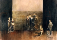 Dipinto a olio su tela di cm.70x80 denominato La Danza dei Musici realizzato da Silvia Osojnik