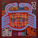 Dipinto a olio su tela di cm80x80 denominato Il Granchio realizzato da Otilia Saldana nel 2008