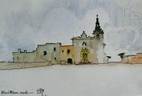 Opera a tecnica mista denominata Il Salento realizzata nel 1964 da Paolo Caccia Dominioni