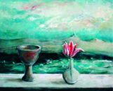 Dipinto a olio e tempera all'uovo su cartone di cm.48x58 denominato I doni preziosi realizzato da Piero Anichini nel 2008