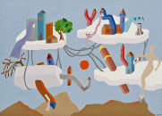 Dipinto in acrilico di cm.50x36 denominato Desideri Avverati realizzato da Serena Zors Breuer nel 2013