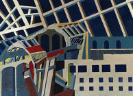 Dipinto a tecnica mista di cm.50x60 denominato Segni e trasparenze realizzato da Tullio Clamar nel 2016