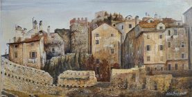 Dipinto di Aldo Bressanutti denominato Teatro Romano