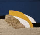 Arazzo cm.98x116 realizzato nel 1984 da Aldo Famà denominato Passeggiata notturna