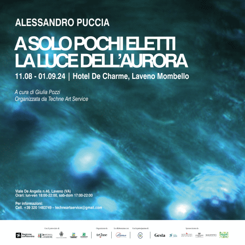 Locandina della mostra A solo pochi eletti la luce dell'aurora di Alessandro Puccia