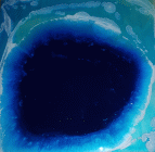 Opera di Anna Zennaro di cm. 30x30 realizzata nel 2018 con una tecnica mista su legno e denominata Buen retiro