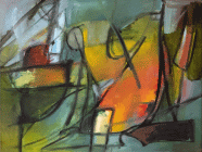 Dipinto in acrilico su tela di cm.45x55 denominato Vele al largo realizzato nel 2002 da Paola Martinella