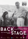 Locandina della mostra Backstage con in esposizione fotografie di Mimmo Cattarinich, Pier Paolo Pasolini e Maria Callas durante le riprese del film Medea