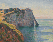 Dipinto a olio su tela di cm 65x81 denominato La Falaise et la Porte d'Aval realizzato da Claude Monet nel 1885