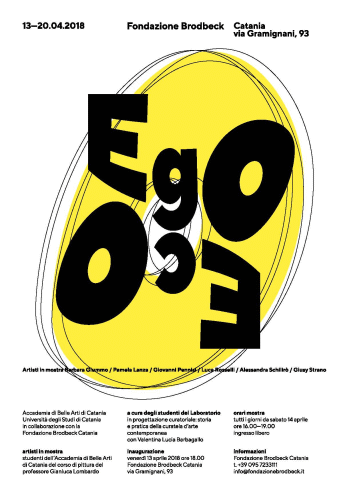 Locandina della mostra Ego Eco in Sicilia a Catania nel 2018