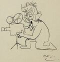 Disegno dalla mostra Fellini e la sua musa