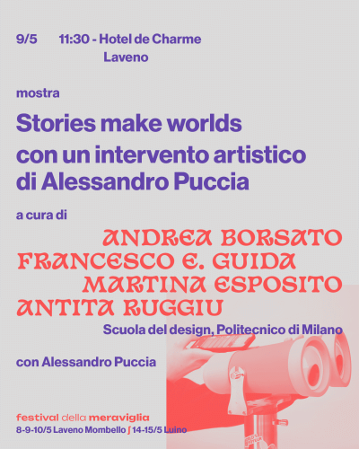 Locandina della mostra Stories make worlds