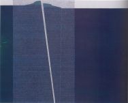 Dipinto ad acrilico su tela di cm.135x165 denominato Ecran realizzato da Filippo Marignoli a Parigi nel 1980