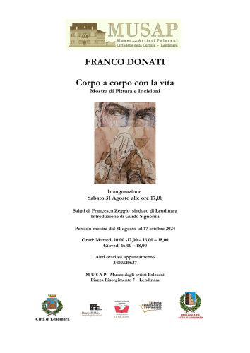 Locandina della mostra di Franco Donati a Lendinara