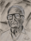 Ritratto del pittore Nino Perizi di cm 40x30 realizzato da Gianna Lampe nel 2002