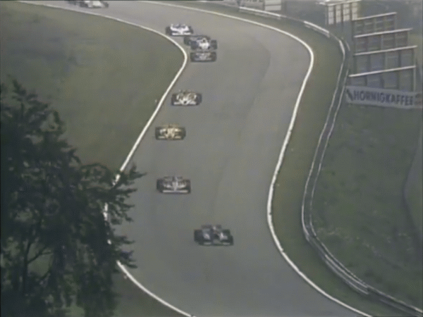 An S-shaped section in the circuit of the Zeltweg Grand Prix in Austria