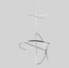 Opera in acciaio inox denominata Statico Dinamico realizzata da Jacques Toussaint nel 2022