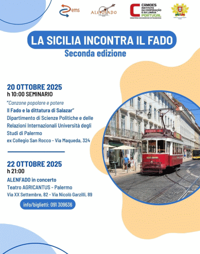 Locandina della seconda edizione della rassegna La Sicilia incontra il fado
