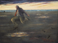 Dipinto a olio su tela di cm 160x200 denominato Oltre la Pozzanghera realizzato da Livio Rosignano nel 2001