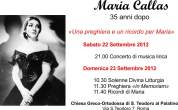 Locandina del concerto dedicato a Maria Callas a Roma