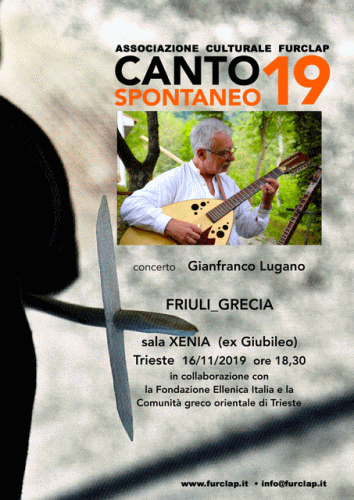 Locandina del concerto di Gianfranco Lugano a Trieste