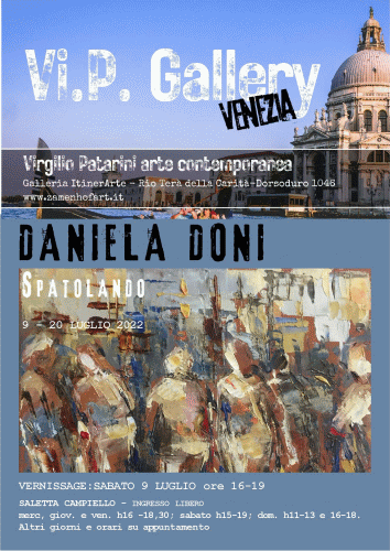 Locandina della mostra di Daniela Doni alla ViP Gallery di Venezia