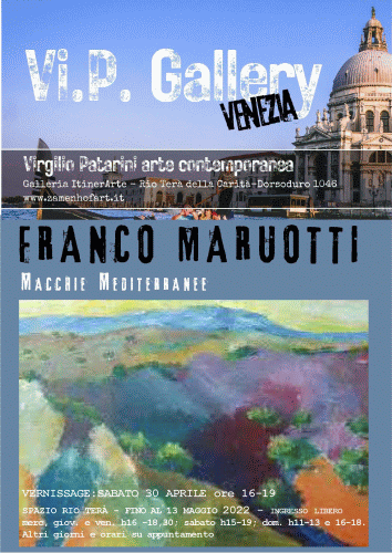 Locandina della mostra di Franco Maruotti a Venezia