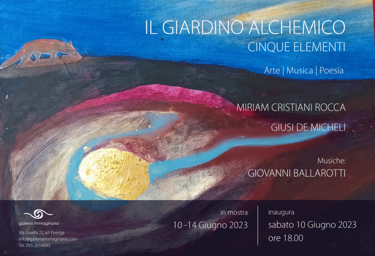 Locandina della mostra Il Giardino alchemico alla Galleria Immaginaria