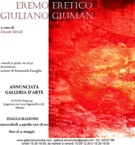 Locandina della mostra Eremo Eretico, di Giuliano Giuman