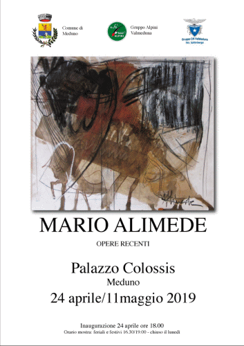 Locandina della mostra Opere recenti di Mario Alimede