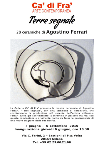 Locandina della mostra di Agostino Ferrari alla Ca di Fra' Arte Contemporanea